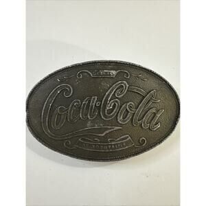 Vintage Lewis Buckles Coca-Cola Belt Buckle "5 Cents At Fountains"